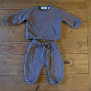 Zara 3-6m brown sweatsuit set